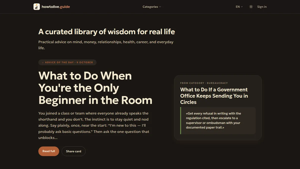 howtolive.guide
