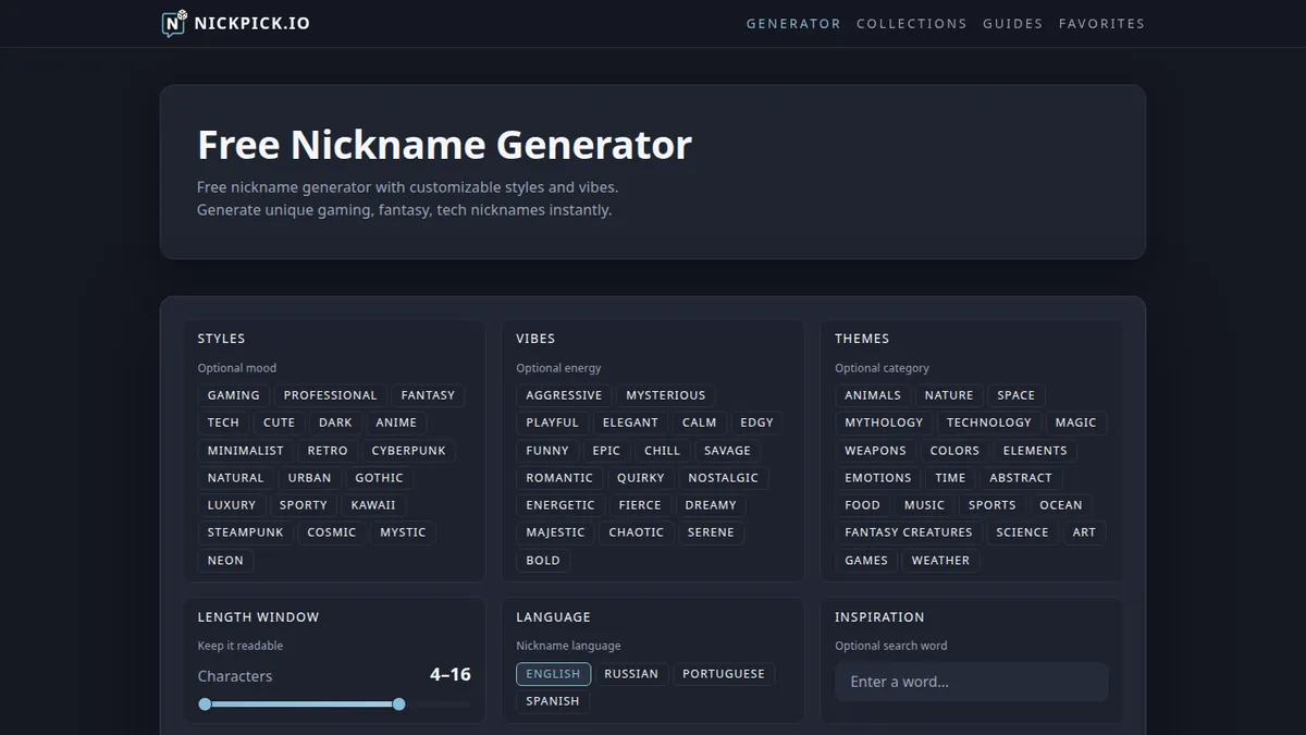 nickpick.io